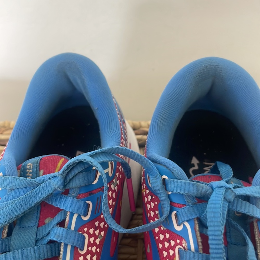 Brooks Ghost 14 Running Shoes Blue & Pink Graffiti Size 7.5 - Picture 8 of 11